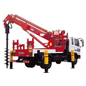 Electrical Work Vehicles Auger Crane
